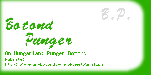 botond punger business card